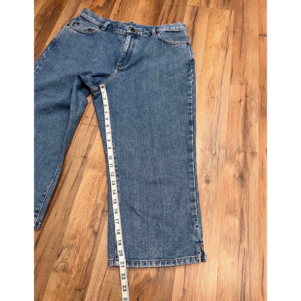 Lauren Jeans Co Ralph Lauren Capri Jeans 100% Cotton High Rise Size 14 - Picture 8 of 9
